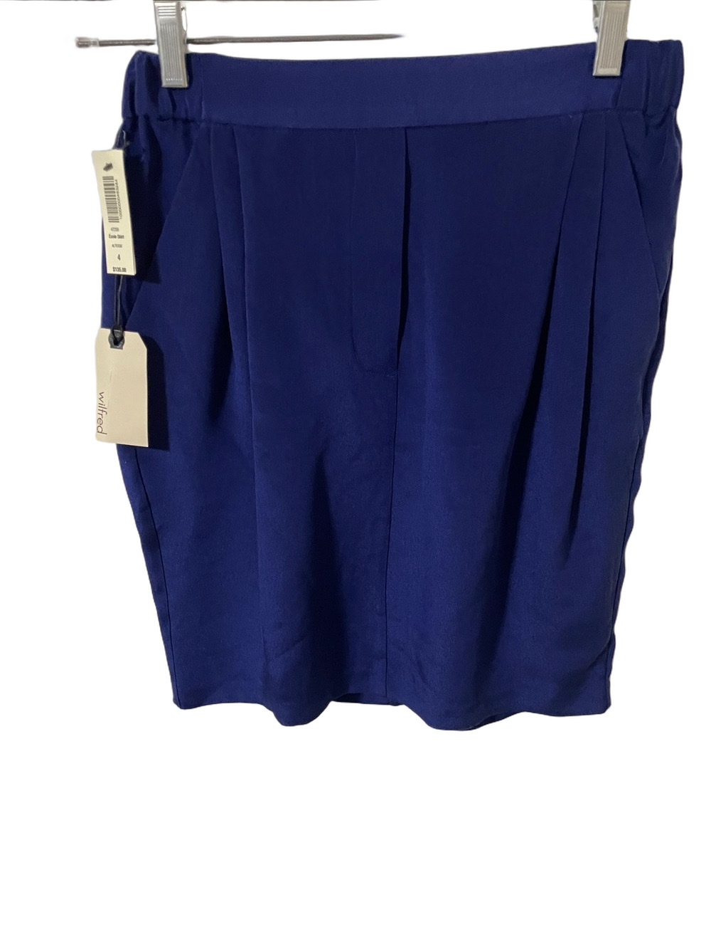 Nwt’s Wilfred Royal Blue Silk Skirt Size 4